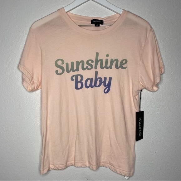 NWT Wildfox Sunshine Baby Tee Shirt - Picture 1 of 4